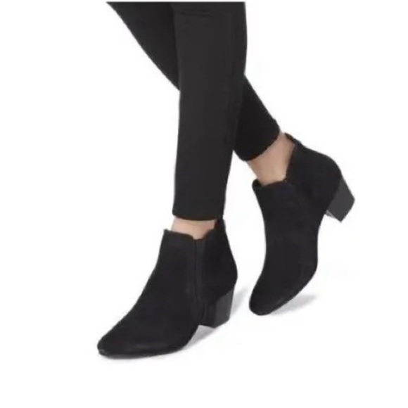 Dune London Penelope Black Suede/Leather Low Ankle Boot- Size 6M/ 37 - Picture 2 of 16